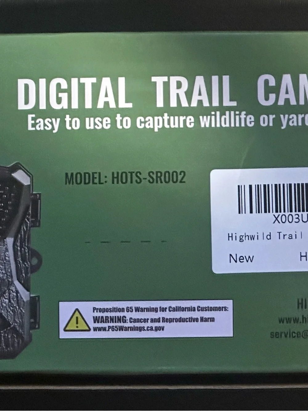 Trail Camera - Black Outdoor Game Camera